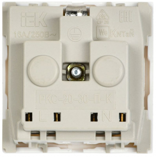 Розетка 1-м Праймер 2мод. 45х45 РКС-20-30-П с заземл. бел. IEK CKK-40D-RSZB2-K01-K CKK-40D-RSZB2-K01-K