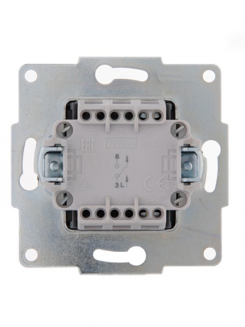 Механизм выключателя 1-кл. 1п СП Karina 10А IP20 бел. LEZARD 707-0288-100 707-0288-100
