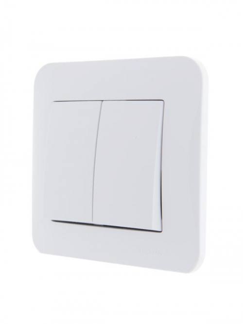 Механизм выключателя 2-кл. 1п СП Karina 10А IP20 бел. LEZARD 707-0288-101 707-0288-101