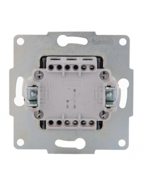 Механизм переключателя проходного 1-кл. 1п СП Karina 10А IP20 бел. LEZARD 707-0288-105 707-0288-105