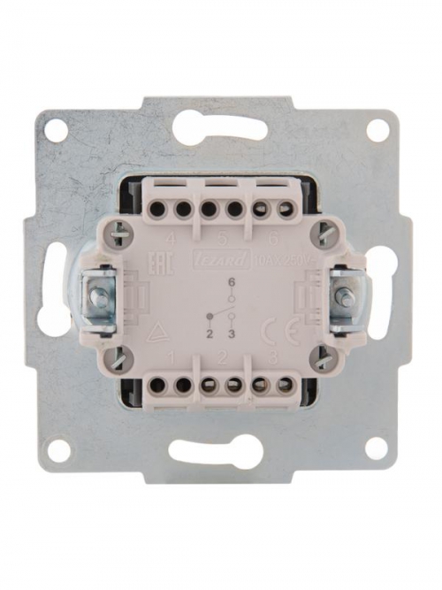 Механизм переключателя проходного 1-кл. 1п СП Karina 10А IP20 крем. LEZARD 707-0388-105 707-0388-105