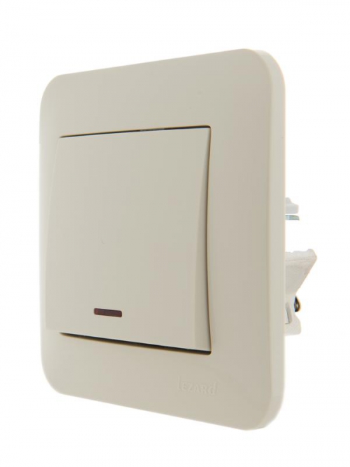 Механизм выключателя 1-кл. 1п СП Karina 10А IP20 с подсветкой крем. LEZARD 707-0388-111 707-0388-111