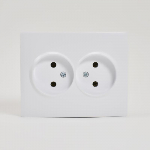 Розетка 2-м СП Karina 16А IP20 без заземл. термопласт бел. LEZARD 707-0200-128B 707-0200-128B