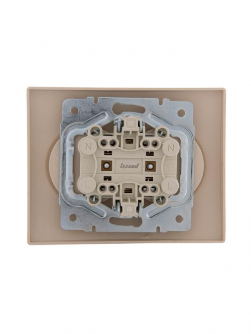 Розетка 2-м СП Karina 16А IP20 без заземл. термопласт крем. LEZARD 707-0300-128B 707-0300-128B