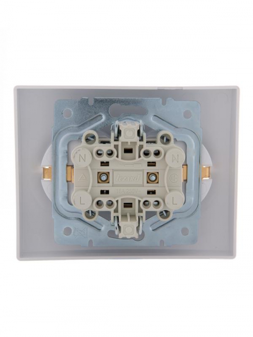 Розетка 2-м СП Karina с заземл. термопласт бел. LEZARD 707-0200-127B 707-0200-127B