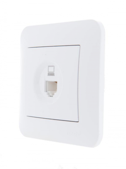 Механизм розетки компьютерной 1-м СП Karina RJ45 бел. LEZARD 707-0288-139 707-0288-139