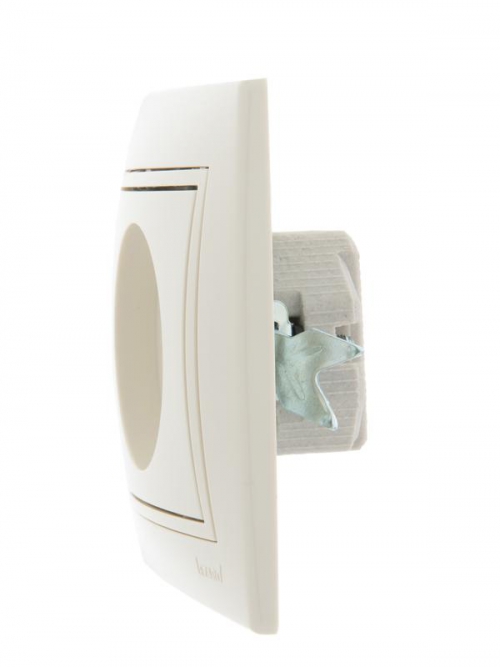 Розетка 1-м СП Mira 16А IP20 без заземл. со вставкой керамика крем. LEZARD 701-0303-121 701-0303-121