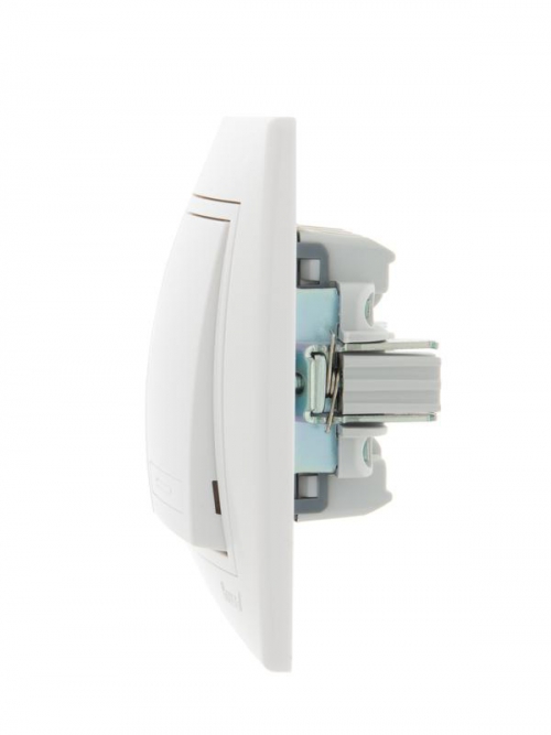 Выключатель 2-кл. СП Mira 10А IP20 с бел.вставкой бел. LEZARD 701-0202-101 701-0202-101