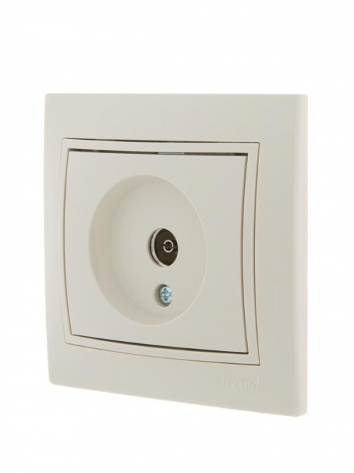 Розетка оконечная TV СП Mira крем/крем. LEZARD 701-0303-130 701-0303-130