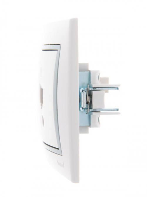 Розетка телефонная 1-м СП Mira RJ11 бел./сер. LEZARD 701-0215-137 701-0215-137