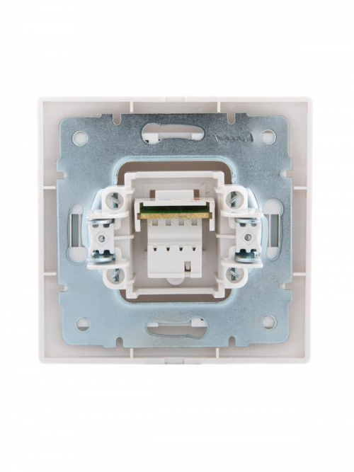 Розетка телефонная 1-м СП Mira RJ11 бел./сер. LEZARD 701-0215-137 701-0215-137