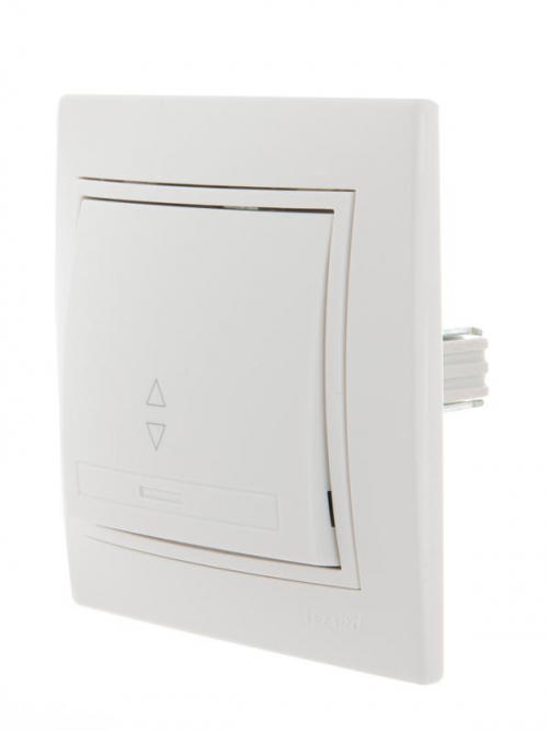 Переключатель проходной 1-кл. СП Mira 10А IP20 с бел.вставкой бел. LEZARD 701-0202-105 701-0202-105