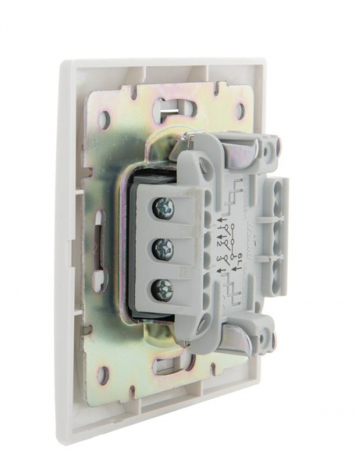 Выключатель 3-кл. СП Mira 10А IP20 с бел.вставкой бел. LEZARD 701-0202-109 701-0202-109