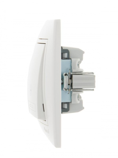 Переключатель проходной 2-кл. СП Mira 10А IP20 с бел.вставкой бел. LEZARD 701-0202-106 701-0202-106