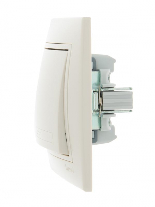 Выключатель 1-кл. СП Mira 10А IP20 со вставкой крем. LEZARD 701-0303-100 701-0303-100