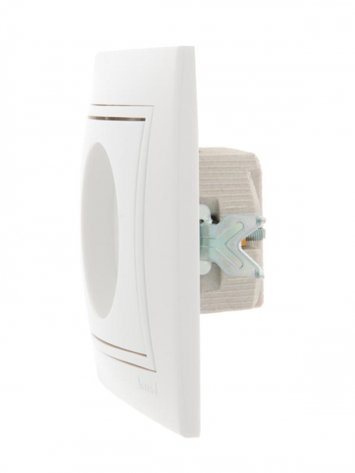 Розетка 1-м СП Mira 16А IP20 без заземл. с бел. вставкой керамика бел. LEZARD 701-0202-121 701-0202-121