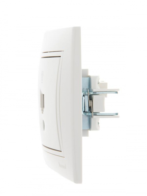 Розетка телефонная 1-м СП Mira RJ11 бел./бел. LEZARD 701-0202-137 701-0202-137