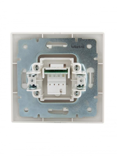 Розетка телефонная 1-м СП Mira RJ11 бел./бел. LEZARD 701-0202-137 701-0202-137