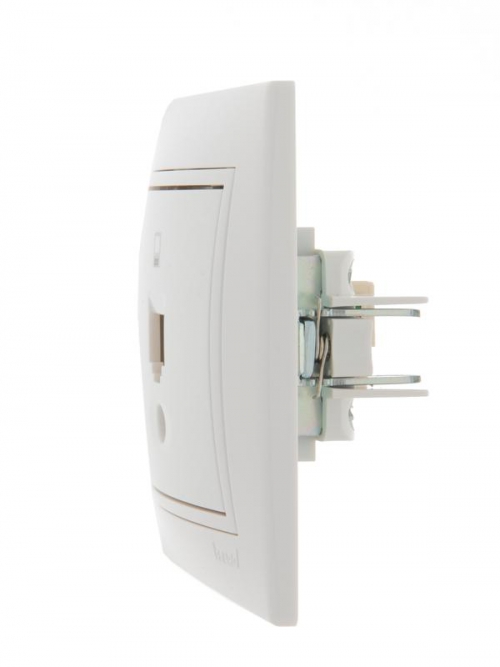 Розетка компьютерная 1-м СП Mira RJ45 бел./бел. LEZARD 701-0202-139 701-0202-139