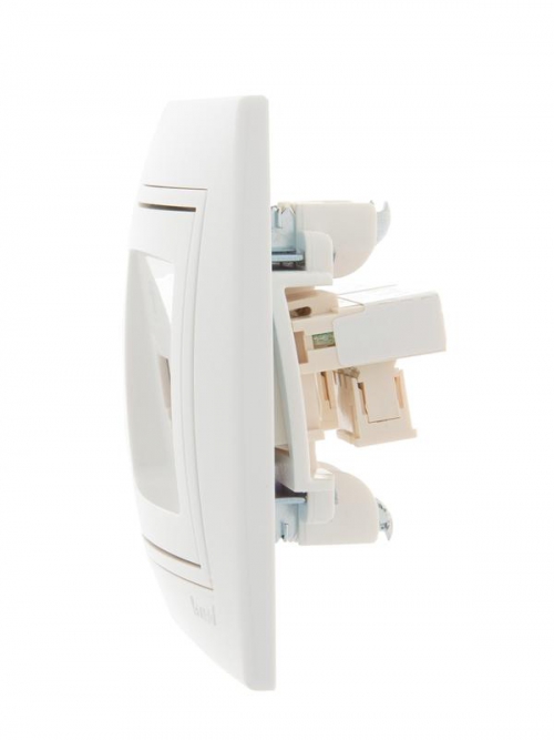 Розетка телефонная 2-м СП Mira RJ11 бел./бел. LEZARD 701-0202-138 701-0202-138