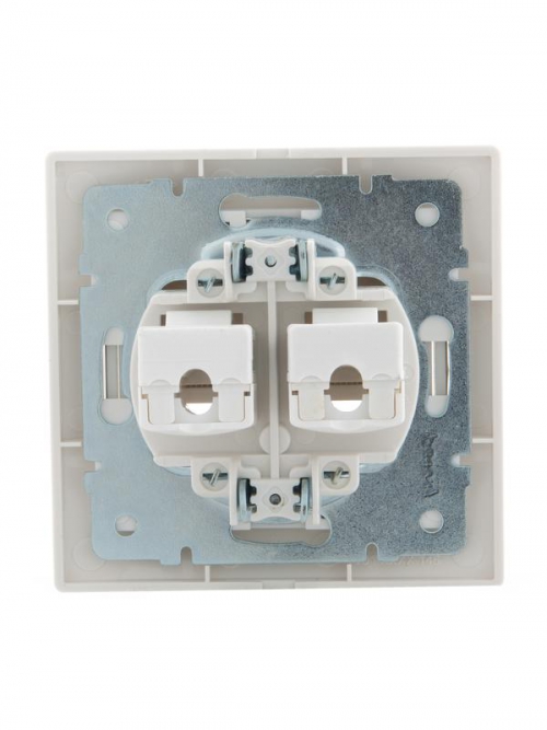 Розетка компьютерная 2-м СП Mira RJ45 бел./бел. LEZARD 701-0202-141 701-0202-141