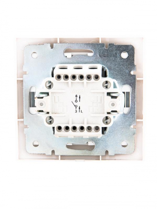 Выключатель 1-кл. СП Mira 10А IP20 с сер. вставкой бел. LEZARD 701-0215-100 701-0215-100