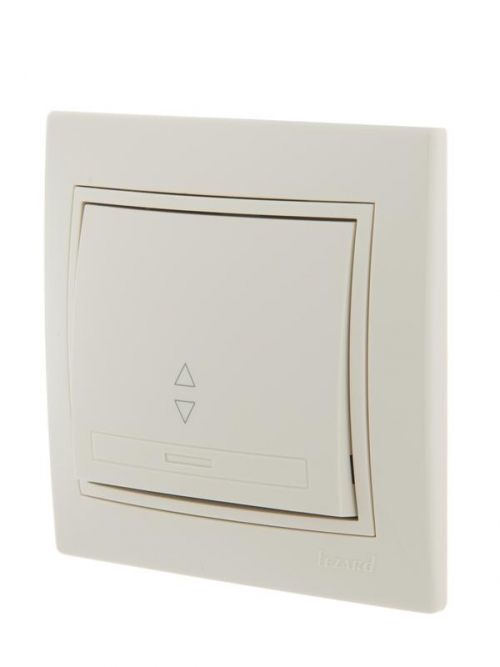 Переключатель проходной 1-кл. СП Mira 10А IP20 со вставкой крем. LEZARD 701-0303-105 701-0303-105