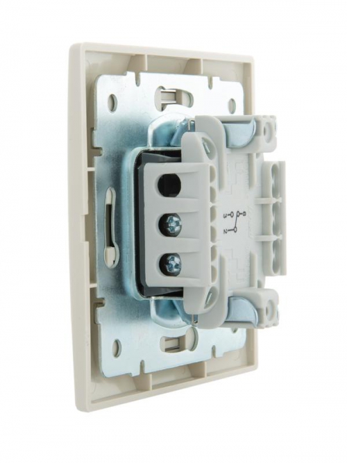 Переключатель проходной 1-кл. СП Mira 10А IP20 со вставкой крем. LEZARD 701-0303-105 701-0303-105