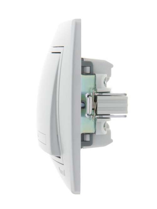 Выключатель 1-кл. СП Mira 10А IP20 с подсветкой со вставкой сер. метал. LEZARD 701-1010-111 701-1010-111