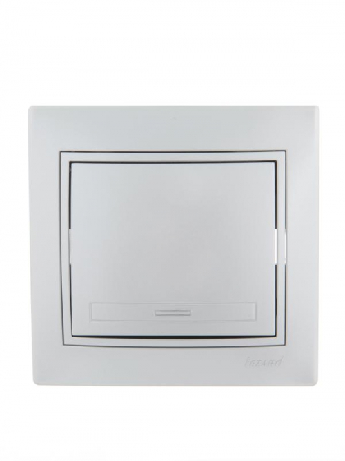 Выключатель 1-кл. СП Mira 10А IP20 со вставкой сер. метал. LEZARD 701-1010-100 701-1010-100