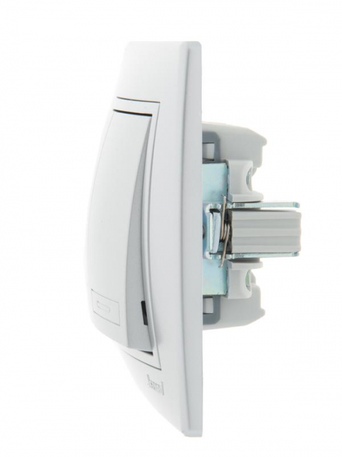 Выключатель 2-кл. СП Mira 10А IP20 со вставкой сер. метал. LEZARD 701-1010-101 701-1010-101