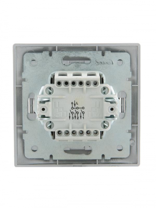 Выключатель 3-кл. СП Mira 10А IP20 со вставкой сер. метал. LEZARD 701-1010-109 701-1010-109