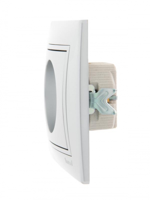 Розетка 1-м СП Mira 16А IP20 без заземл. со вставкой керамика сер. метал. LEZARD 701-1010-121 701-1010-121