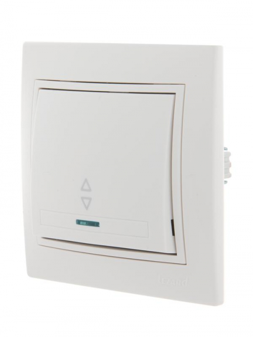 Переключатель проходной 1-кл. СП Mira 10А с подсветкой с бел. вставкой бел. LEZARD 701-0202-114 701-0202-114