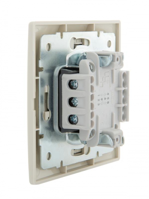 Переключатель проходной 2-кл. СП Mira 10А со вставкой крем. LEZARD 701-0303-106 701-0303-106