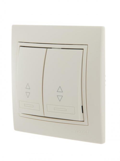 Переключатель проходной 2-кл. СП Mira 10А со вставкой крем. LEZARD 701-0303-106 701-0303-106