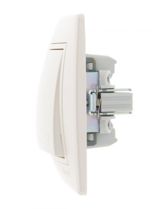 Выключатель 1-кл. СП Mira 10А IP20 со вставкой жемчуж./бел. перламутр. LEZARD 701-3030-100 701-3030-100