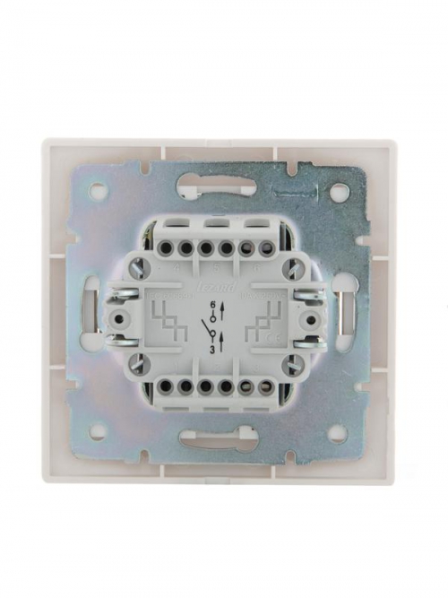 Выключатель 1-кл. СП Mira 10А IP20 со вставкой жемчуж./бел. перламутр. LEZARD 701-3030-100 701-3030-100