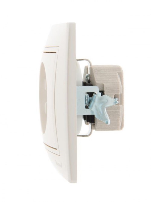 Розетка 1-м СП Mira 16А IP20 с заземл. со вставкой керамика жемчуж./бел. перламутр. LEZARD 701-3030-122 701-3030-122