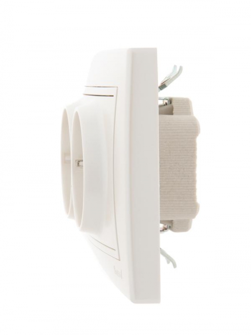 Розетка 2-м СП Mira 16А IP20 с заземл. со вставкой керамика жемчуж./бел. перламутр. LEZARD 701-3030-127 701-3030-127