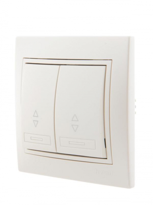 Переключатель проходной 2-кл. СП Mira 10А со вставкой жемчуж./бел. перламутр. LEZARD 701-3030-106 701-3030-106