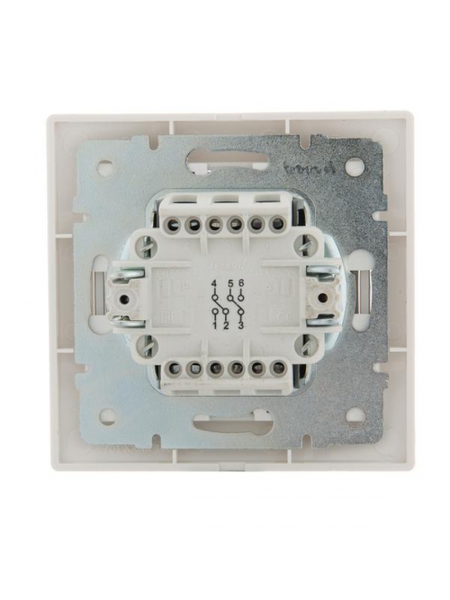 Переключатель проходной 2-кл. СП Mira 10А со вставкой жемчуж./бел. перламутр. LEZARD 701-3030-106 701-3030-106