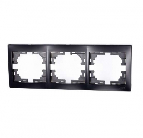 Рамка 3-м Mira горизонт. черн. бархат LEZARD 701-4200-148 701-4200-148