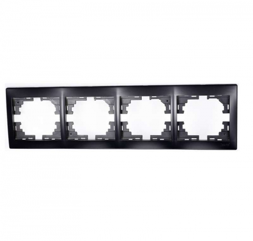 Рамка 4-м Mira горизонт. черн. бархат LEZARD 701-4200-149 701-4200-149