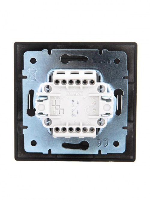 Выключатель 1-кл. 1п СП Mira 10А IP20 со вставкой черн. бархат LEZARD 701-4242-100 701-4242-100