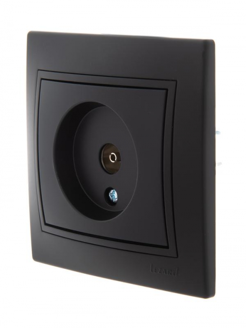 Розетка проходная TV СП Mira черн. бархат LEZARD 701-4242-129 701-4242-129