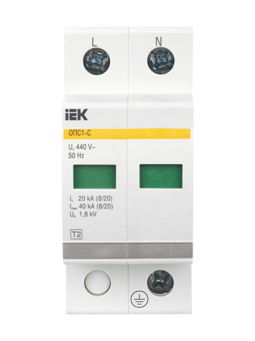 Ограничитель перенапряжения ОПС1-C 2P IEK MOP20-2-C MOP20-2-C