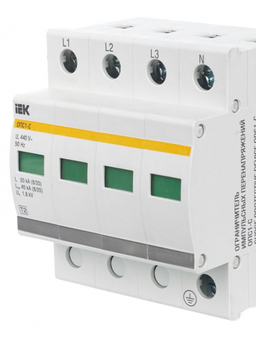 Ограничитель перенапряжения ОПС1-C 4P IEK MOP20-4-C MOP20-4-C