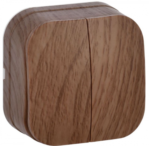 Выключатель 2-кл. ОП GLORY 10А ВС20-2-0-ХД дуб IEK EVH20-K24-10 EVH20-K24-10