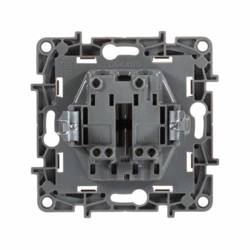 Выключатель 2-кл. СП Etika 10А IP20 250В 10AX безвинт. зажимы механизм сл. кость Leg 672302 672302